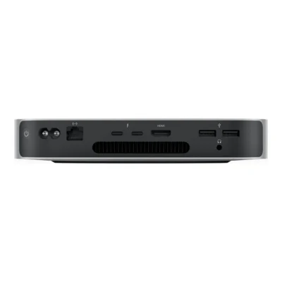 Apple Mac mini M2, rear connections with two Thunderbolt ports