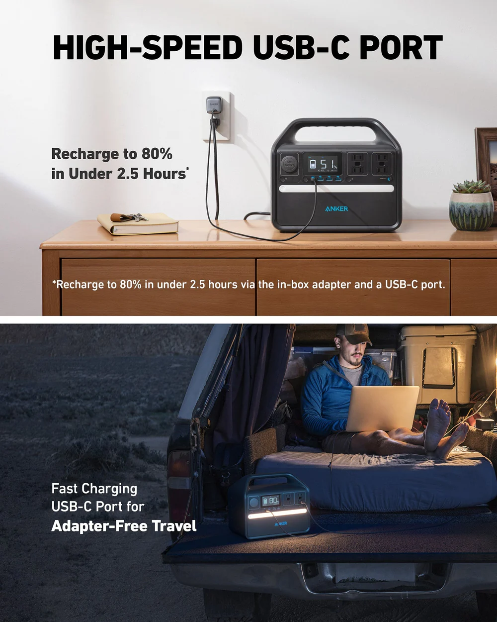 Anker 535 Portable Power Station (512Wh, 500W)