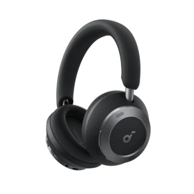 Complete Black Soundcore Space One Pro headphones