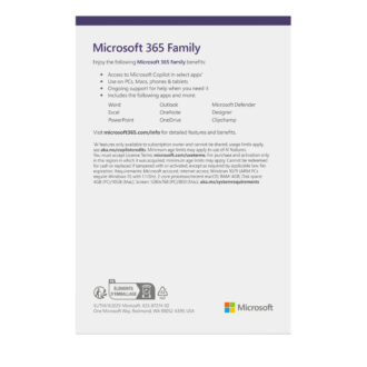 Microsoft 365 Family 12-Month Subscription