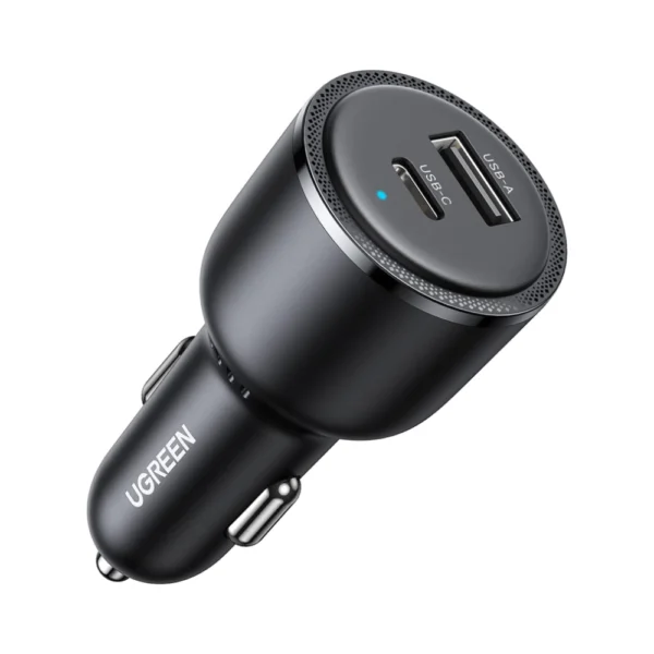 UGREEN 63W 2-Port Fast Car Charger (USB-C + USB-A)