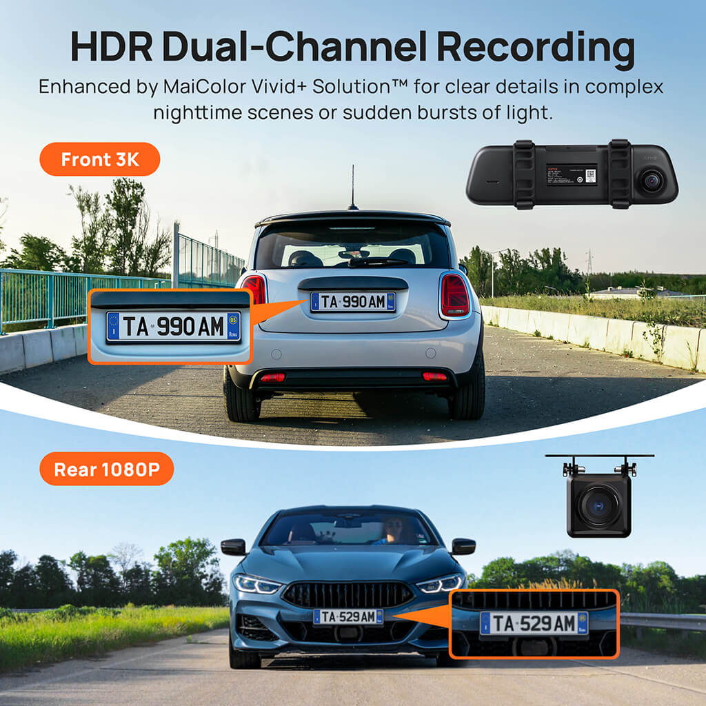 70mai Rearview Dash Cam S500 set