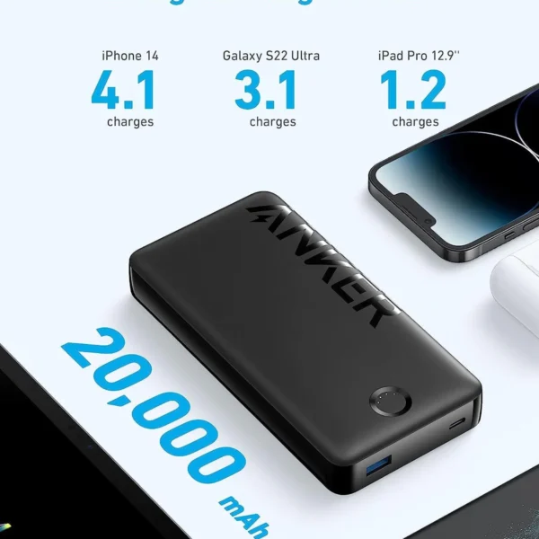 Anker 325 Power Bank, PowerCore 20,000mAH