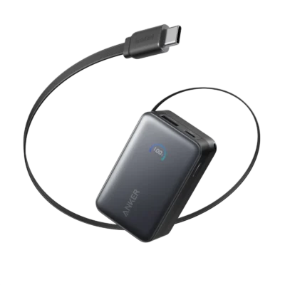 Anker Nano Power Bank 10,000mAh, 45W With Retractable USB-C Cable
