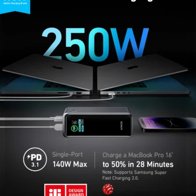 Anker Prime Powerbank 27,650mAH, 250W
