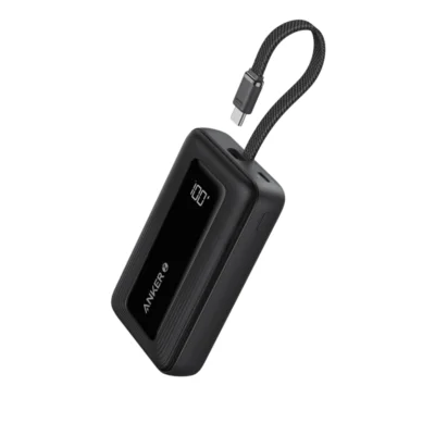 Anker Zolo Power Bank 10,000mAh, 30W Built-in USB-C Cable