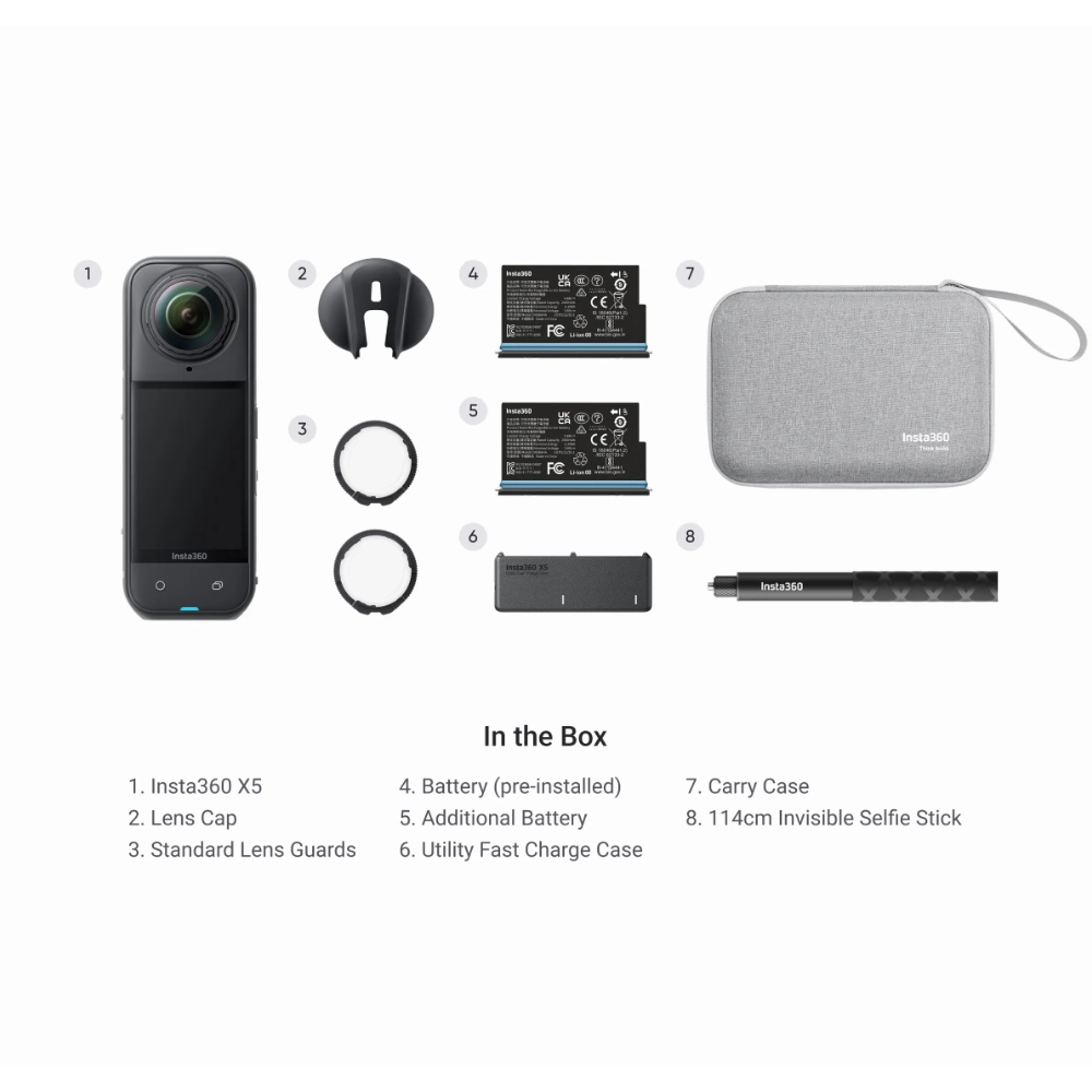 Insta360 X5 8K 360 Essential Bundle