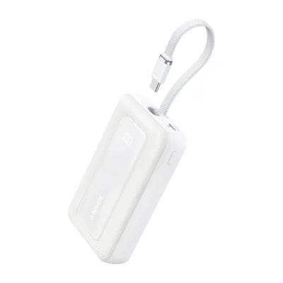 Anker Zolo A1688 White — complete power bank and built-in USB-C cable