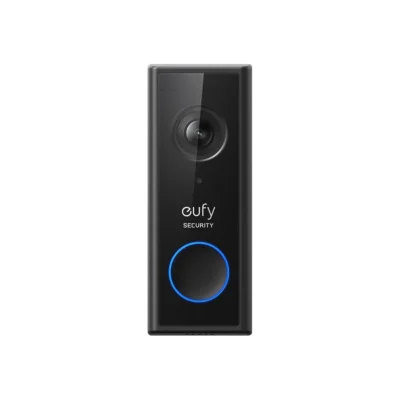 Eufy Video Doorbell 2K T8210 — complete Black add-on doorbell, front view