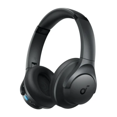 Soundcore Q11i — complete dark Grey over-ear headphones with headband, cushions and BassUp button