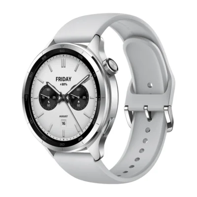 Xiaomi Watch S4 Silver — complete watch with fluororubber strap