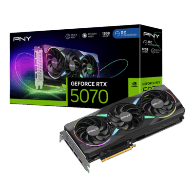 PNY GeForce RTX 5070 ARGB EPIC-X RGB OC Triple Fan 12GB GDDR7 GPU