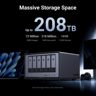 UGREEN NASync DXP6800 Pro - Core i5 1235U, 10GbE Port, Wi-Fi 6, 8K HDMI
