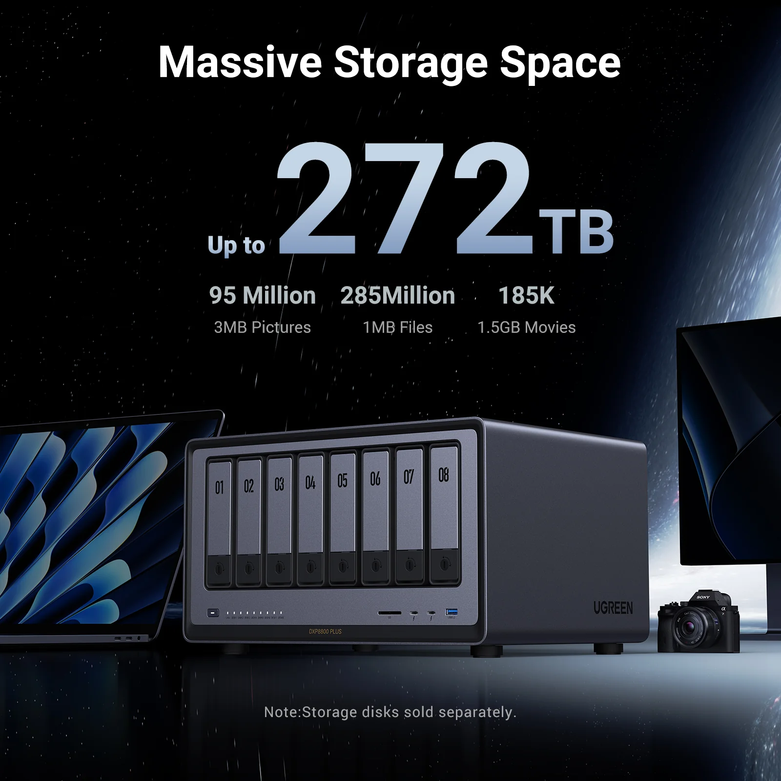 UGREEN NASync DXP8800 Plus - Core i5 1235U, 10GbE Port, Wi-Fi 6, 8K HDMI