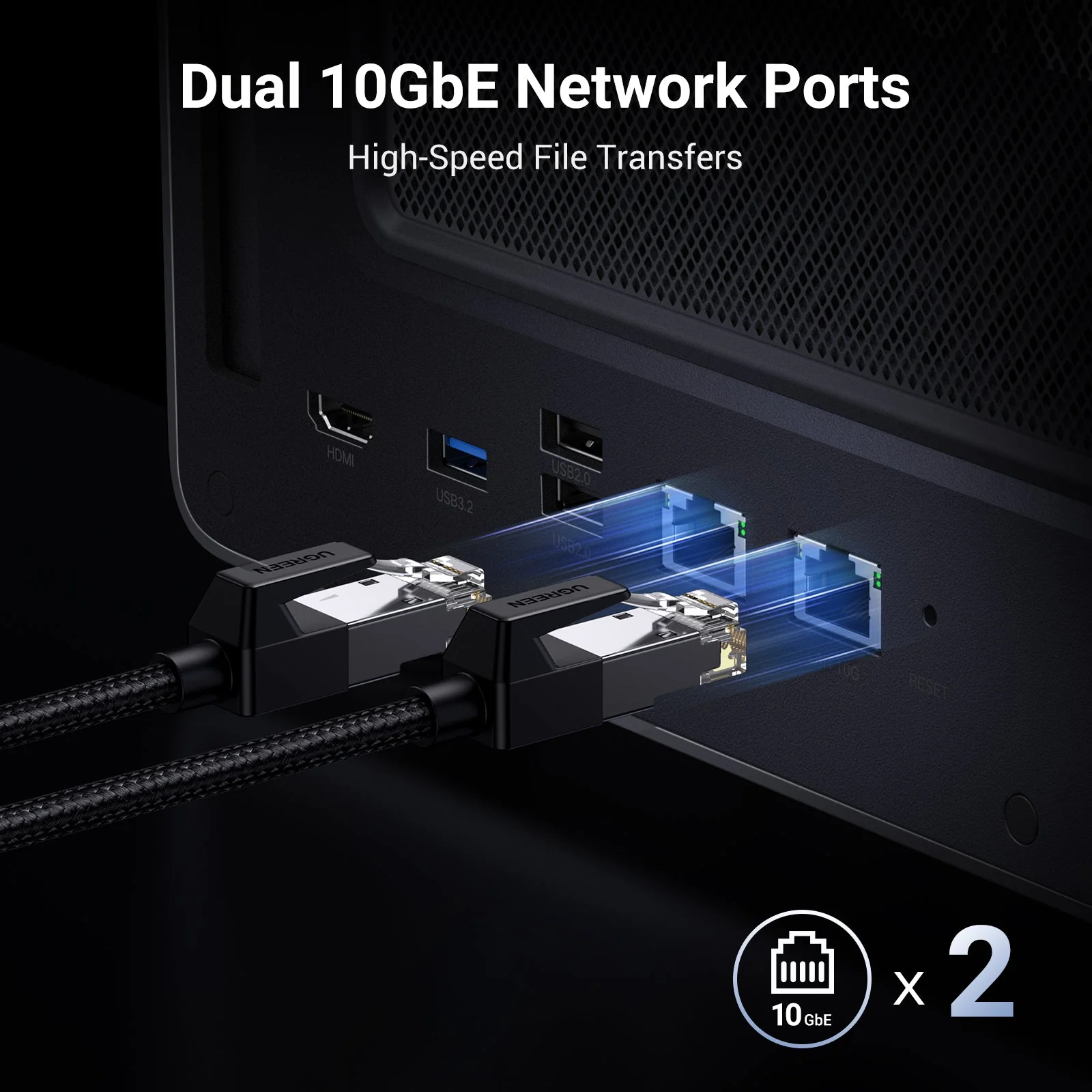 UGREEN NASync DXP8800 Plus - Core i5 1235U, 10GbE Port, Wi-Fi 6, 8K HDMI