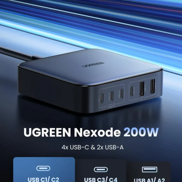 UGN-40915 UGREEN Nexode Charger 6-Port 200W CD271