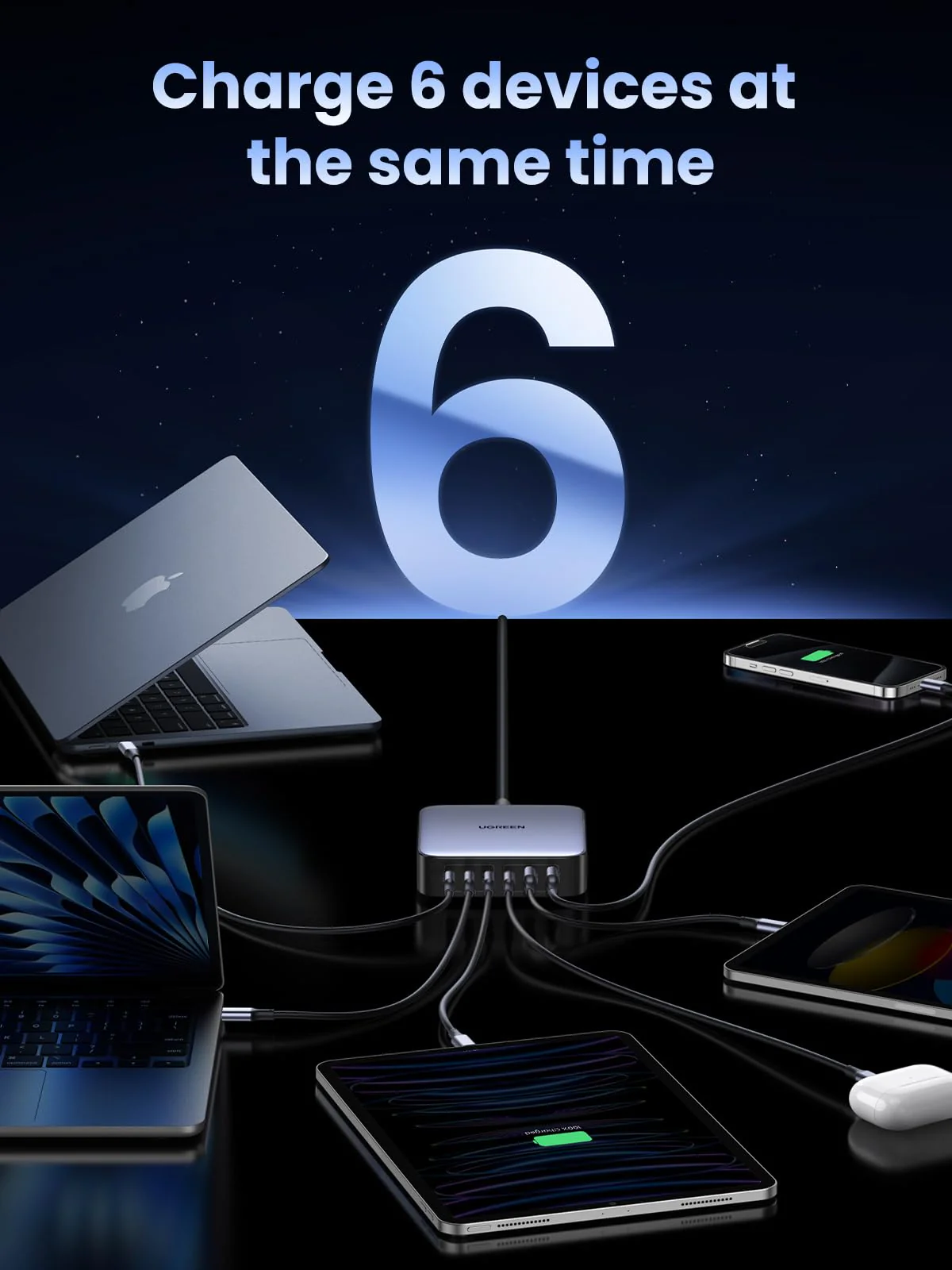 UGN-40915 UGREEN Nexode Charger 6-Port 200W CD271