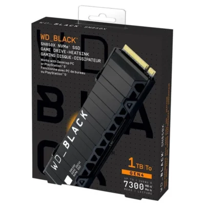 1TB WD BLACK SN850X NVMe SSD With Heatsink
