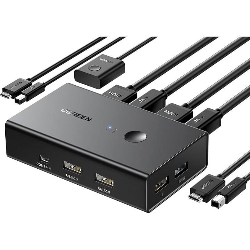 UGREEN HDMI Switch Box 2 In 1 Out KVM Switch (CM200)