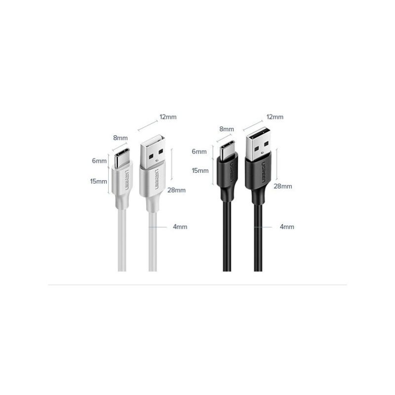 UGREEN USB-A to USB-C Fast Charging Cable 3A Max 2m Black – US287