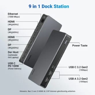 UGREEN 9-in-1 USB-C Multifunction Adapter CM615 (UG-90912)