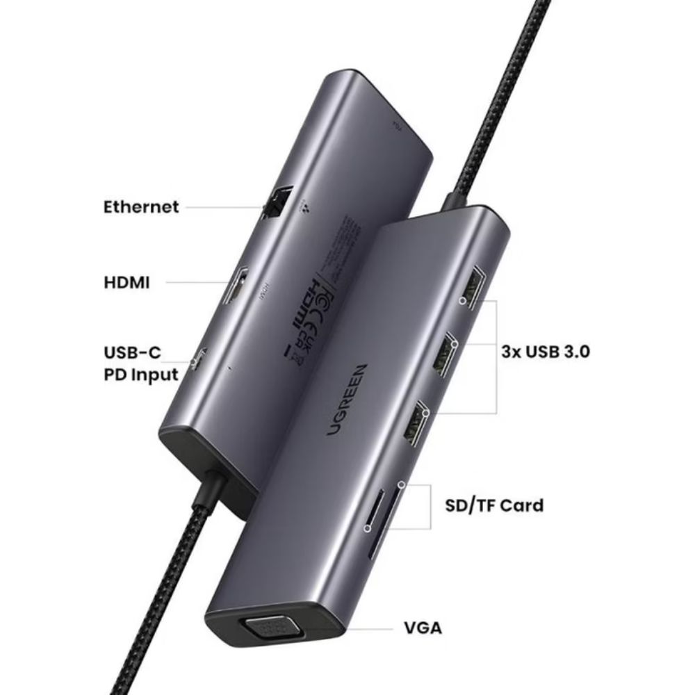UGREEN 9-in-1 USB-C Multifunction Adapter CM498 (UG-15601)