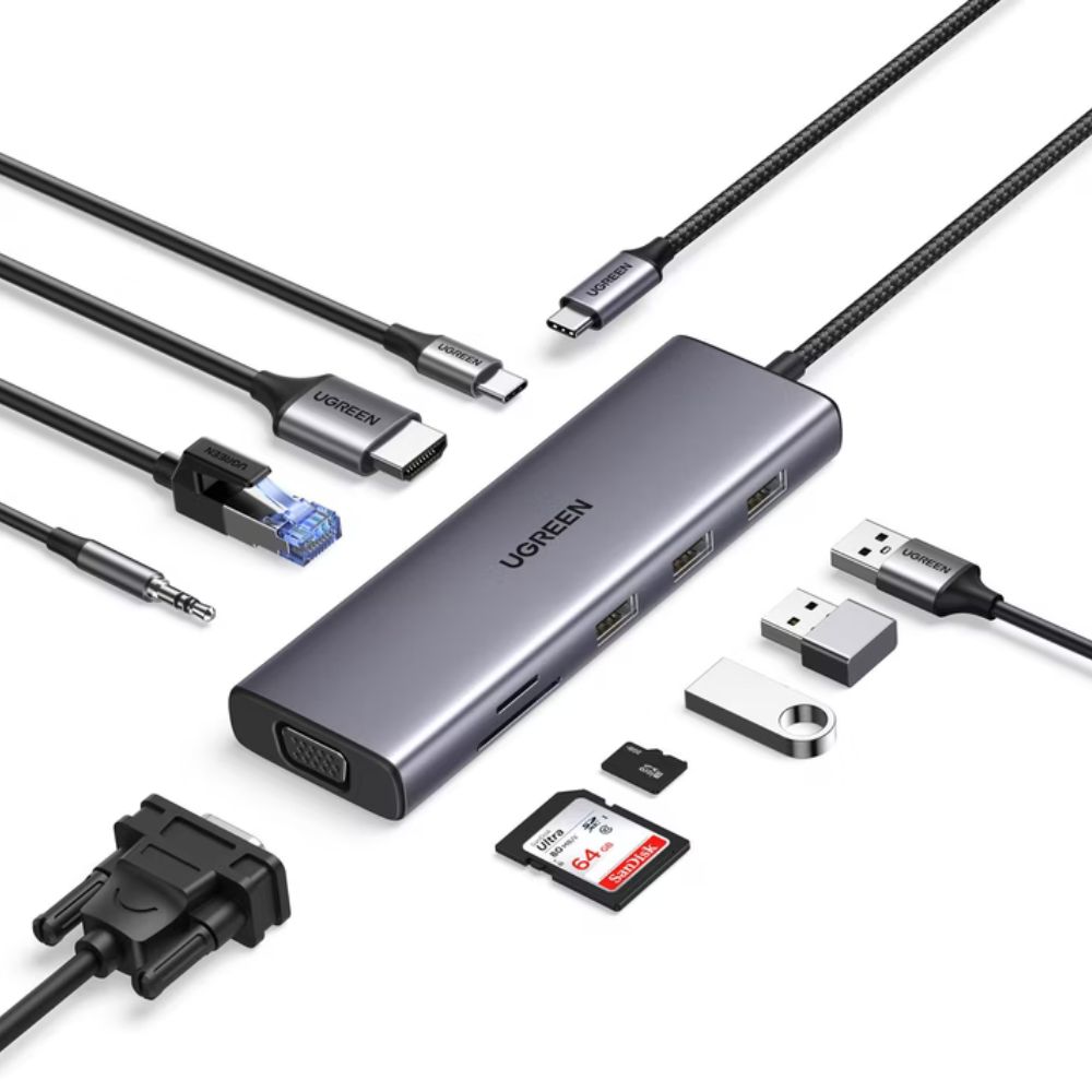 UGREEN 9-in-1 USB-C Multifunction Adapter CM498 (UG-15601)