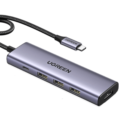 UGREEN 5-in-1 USB-C Multifunction Adapter – USB-C to HDMI + 3× USB 3.0 + PD Power Converter (CM511 / UG-15596)