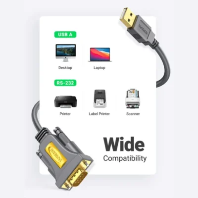 UGREEN USB to DB9 RS-232 Adapter Cable 1.5m (CR104)