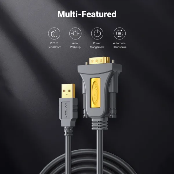 UGREEN USB to DB9 RS-232 Adapter Cable 1.5m (CR104)