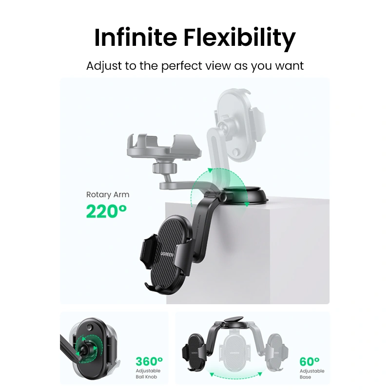 UGREEN Waterfall-Shaped Suction Cup Phone Mount LP405 (UG-20473)