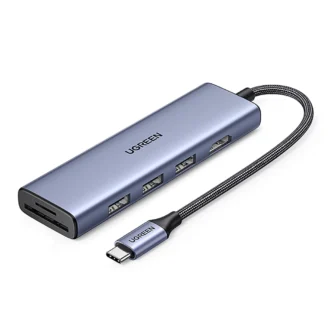 UGREEN 6-in-1 Multifunction Adapter Type-C to 3× USB 3.0 + 4K HDMI + SD/TF Card Reader CM511 (UG-20956A)