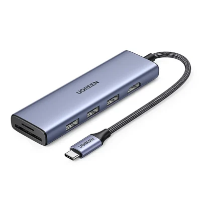 UGREEN 6-in-1 Multifunction Adapter Type-C to 3× USB 3.0 + 4K HDMI + SD/TF Card Reader CM511 (UG-20956A)