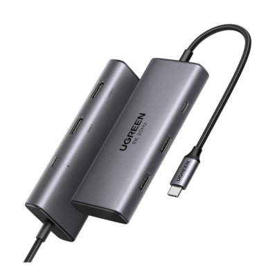 UGREEN 8-in-1 Multifunction Adapter USB-C to Dual HDMI + DisplayPort + USB 3.2 + PD CM639 (UG-35625)