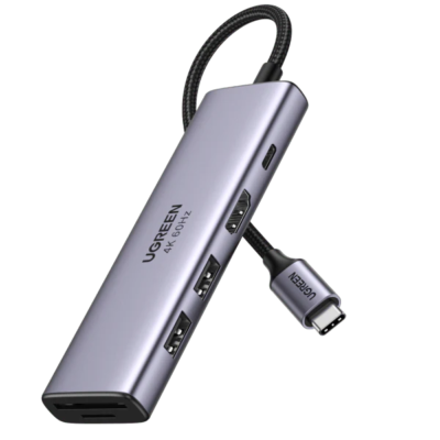 UGREEN 6 in 1 Multifunction Adapter USB-C To 4K HDMI + 3× USB 3.0 + SD/TF Converter (CM511 / UG-60383)