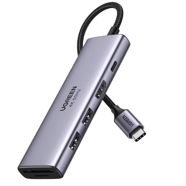 UGREEN 6 in 1 Multifunction Adapter USB-C To 4K HDMI + 3× USB 3.0 + SD/TF Converter (CM511 / UG-60383)