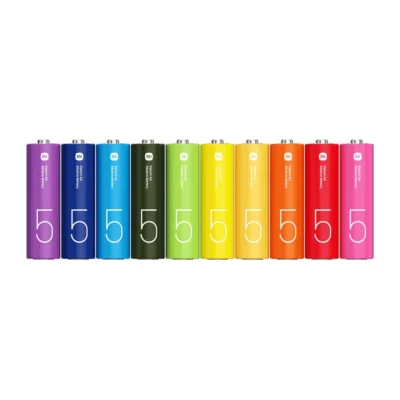 Xiaomi AA Rainbow Batteries (10 Count) — complete ten-cell AA lineup