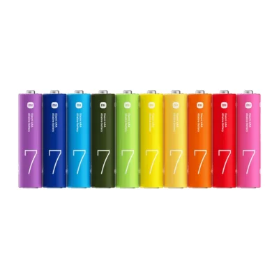 Xiaomi AAA Rainbow Batteries (10 Count) — complete ten-cell AAA lineup