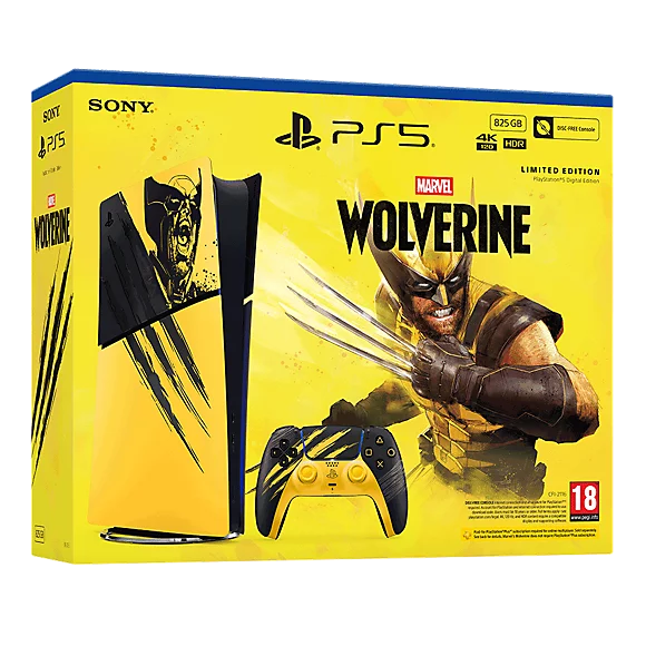 PS5 Digital Edition 825GB Marvel’s Wolverine Battle Yellow Limited Edition