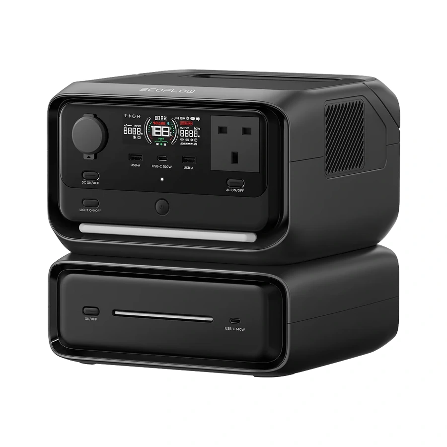 EcoFlow RIVER 3 Max with the EB300 extra battery connected