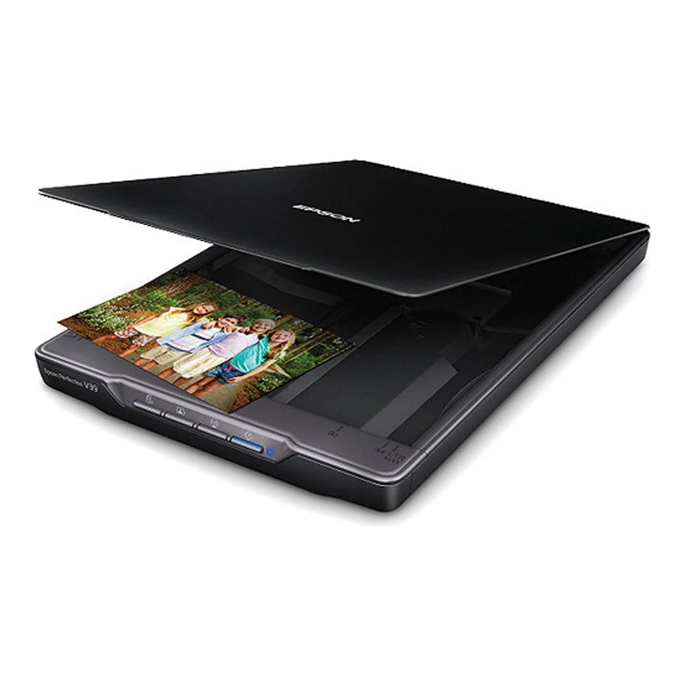 Epson Perfection V39 original B11B232201 scanner, angled open view