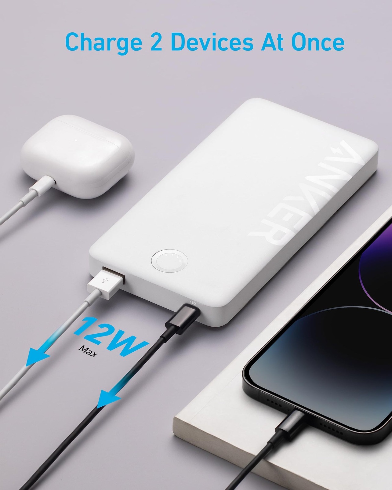 Anker 323 Power Bank (PowerCore PIQ) 10000mAh - Manufacturer view 2