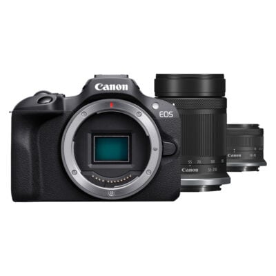 Canon EOS R100 + RF-S 18-45 + RF-S 55-210 6052C023Aa manufacturer photograph