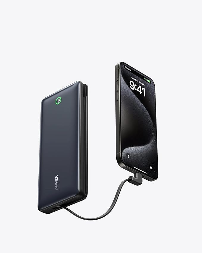 Anker Nano Power Bank 20000mAh 30W with Built-In USB-C Cable manufacturer view 2