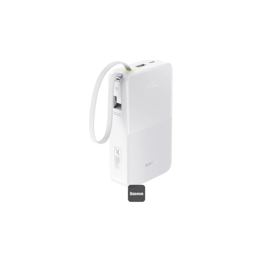Baseus EnerFill FC51 BiPow2 Pro 20000mAh 22.5W Power Bank - White product photograph