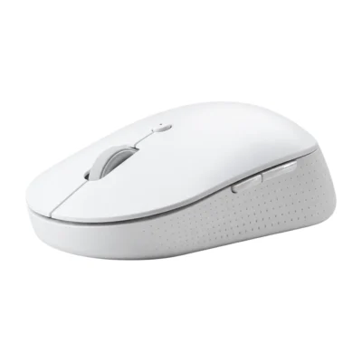 Complete White Mi Dual Mode Wireless Mouse on white background