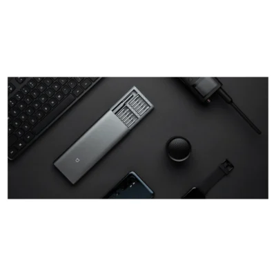 Mi Precision Screwdriver Kit — whole open case on an electronics desk