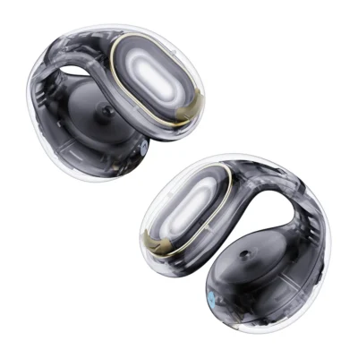 Soundcore C30i Open-Ear Clip Earbuds — complete Clear Black ear clips