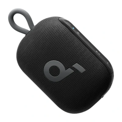 Complete Black Soundcore Select 4 Go speaker with carrying strap