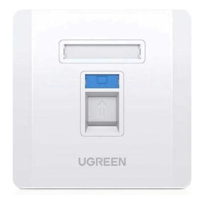 UGREEN Single-Port Keystone Wall Plate White – UG-80180